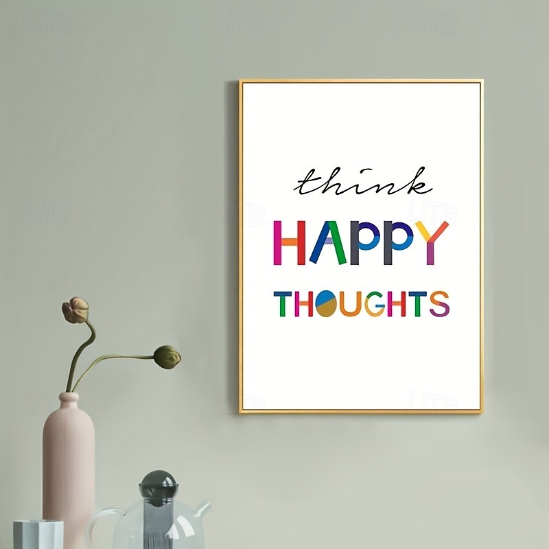 Affiche sur toile avec citations inspirantes et colorées, peinture décorative murale simple pour salon, chambre à coucher, décoration d'intérieur, sans cadre de 2026 ? $12.99 –P4