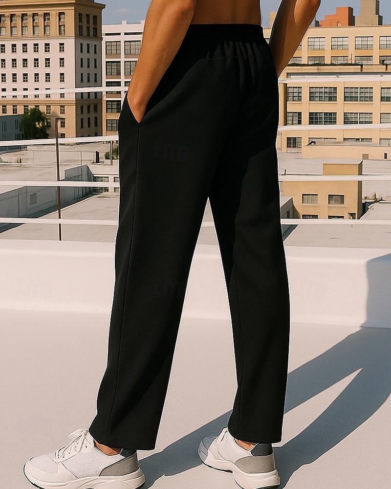 Муж. Штаны Широкие брюки Спортивные штаны Карман Кулиска Завышенная Нижняя часть Одежда для спорта и отдыха Для спортивного зала Тренировка Осень Быстровысыхающий Дышащий 2025 - $15.49 –P2