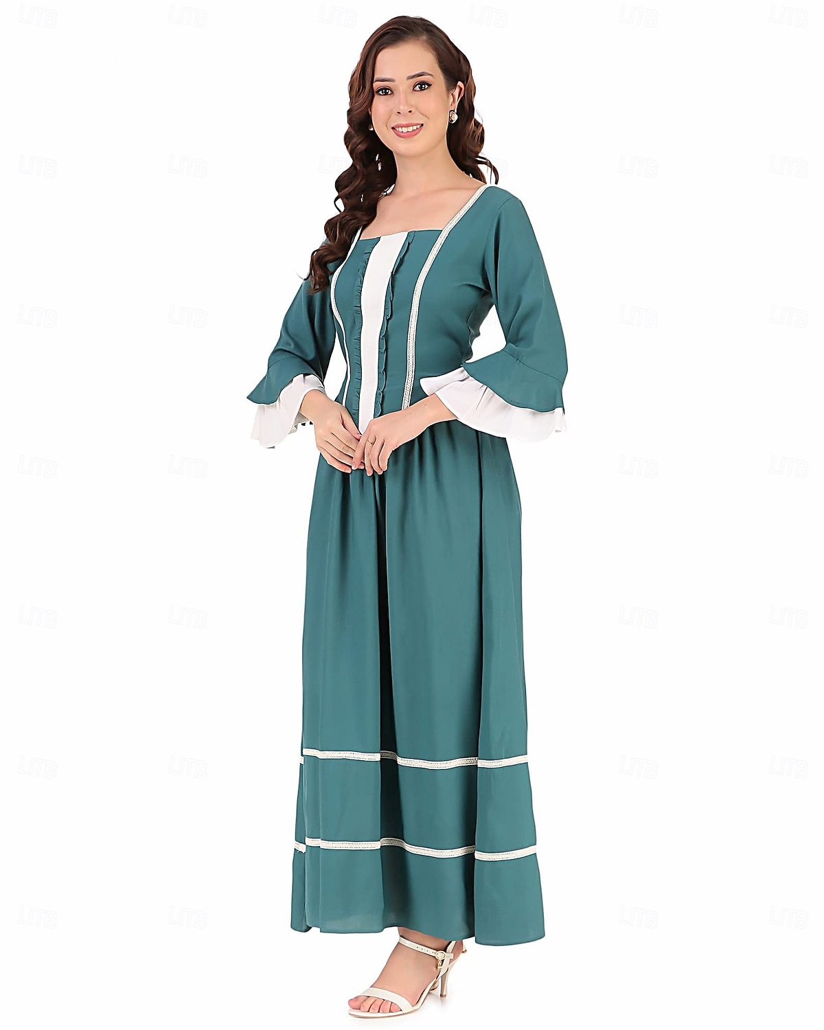 A 250-a aniversare a SUA secolul al 19-lea Anii 1800 Rochie de prerie Fata de la tara Fata Pionier Colonial Pionier Războiul Revoluționar Costume de fancy Pentru femei Halloween Carnaval 4 iulie 2026 - $42.99 –P16