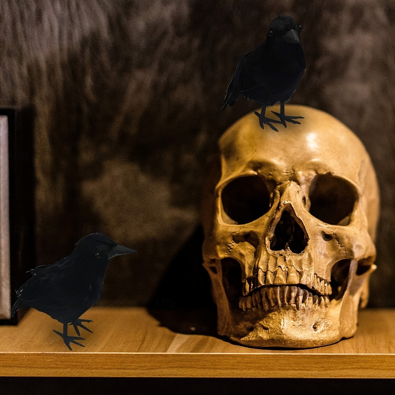 6 τεμάχια μαύρα κοράκια για το Halloween, φτερωτά κοράκια, διακοσμήσεις για το Halloween, κοράκια, ρεαλιστικά κοράκια, μεγάλο χειροποίητο μαύρο κοράκι για είδη διακόσμησης για το Halloween 2025 - $37.99 –P4