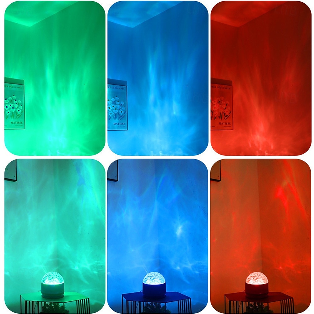 Pohjoinen 3D Projektorivalo Lahja Revontuli Yövalo Projektori 16 Väriä Galaksi Lamppu Meriaallot Katto Projektori Tunnelmallinen Valaistus Makuuhuoneen Juhliin Lasten Huoneen Taaperotytölle Lahjaksi 2026 - $16.99 –P2