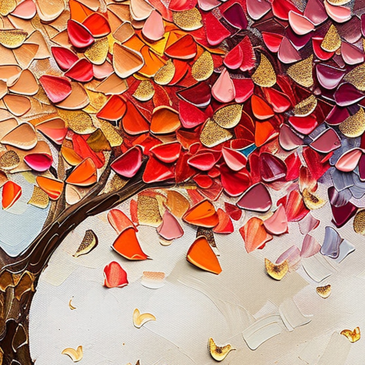 handgemaakte originele kleurrijke levensboom olieverfschilderij op canvas abstract boomlandschap wanddecoratie voor huisdecoratie met gespannen frame zonder binnenframe schilderij 2026 - $154.99 –P7