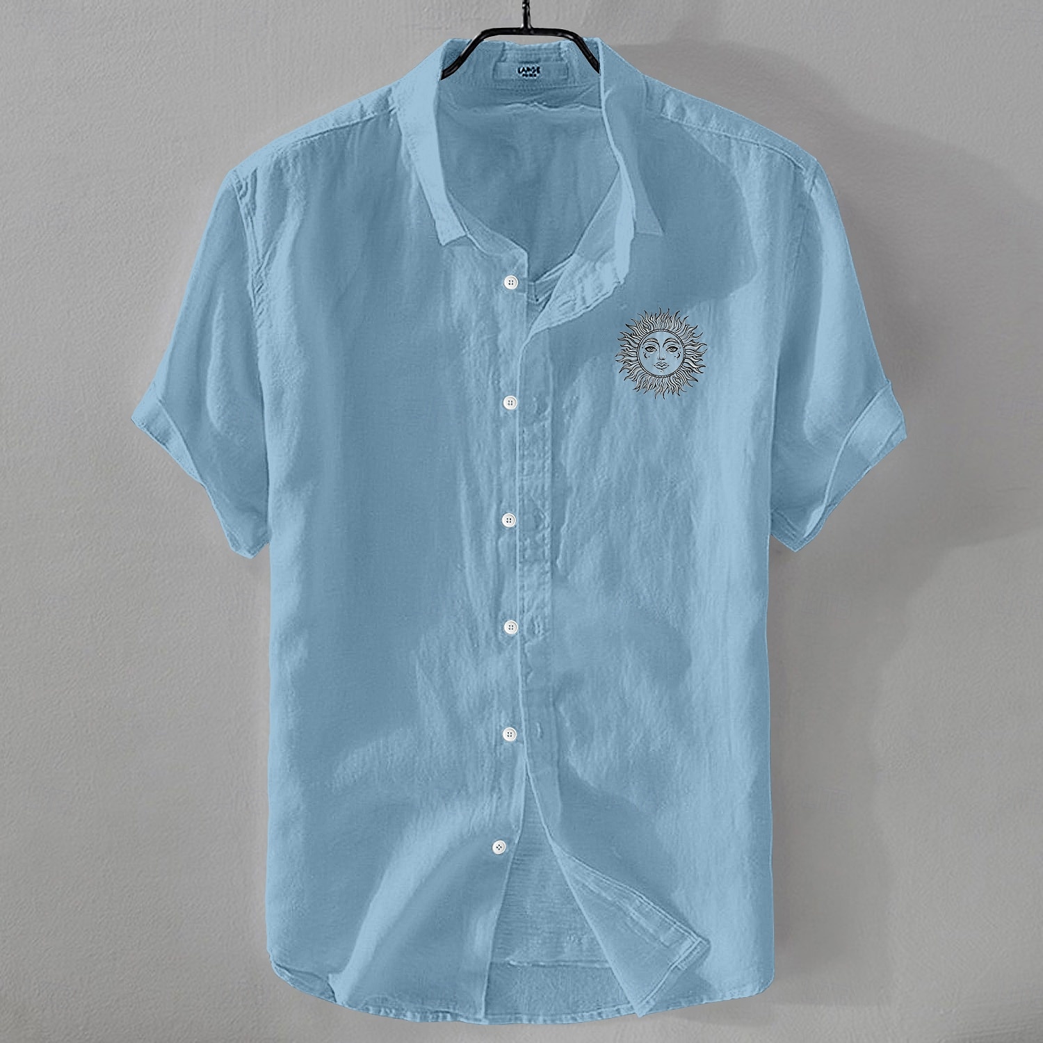 Per uomo Camicia Camicia di lino Camicia Estiva Camicia da Spiaggia Camicia con Bottoni Girasoli Vacanza Casuale Bianco Verde chiaro Rosa Blu Manica Corta Collo ripiegato Estate Abbigliamento del 2025 a $21.99 –P2
