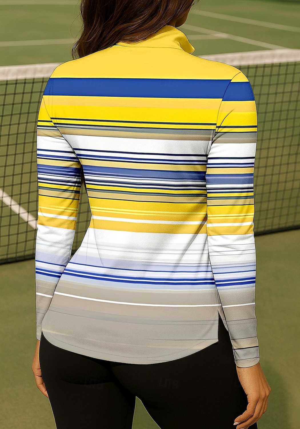 Per donna Geometrico A righe Maglietta Maglietta sportiva Polo da golf Maglia da tennis Manica Lunga Cerniera Floreale UPF50+ Resistente ai Raggi UV Alta elasticità Traspirante Tennis Golf Pickleball del 2026 a $25.99 –P2