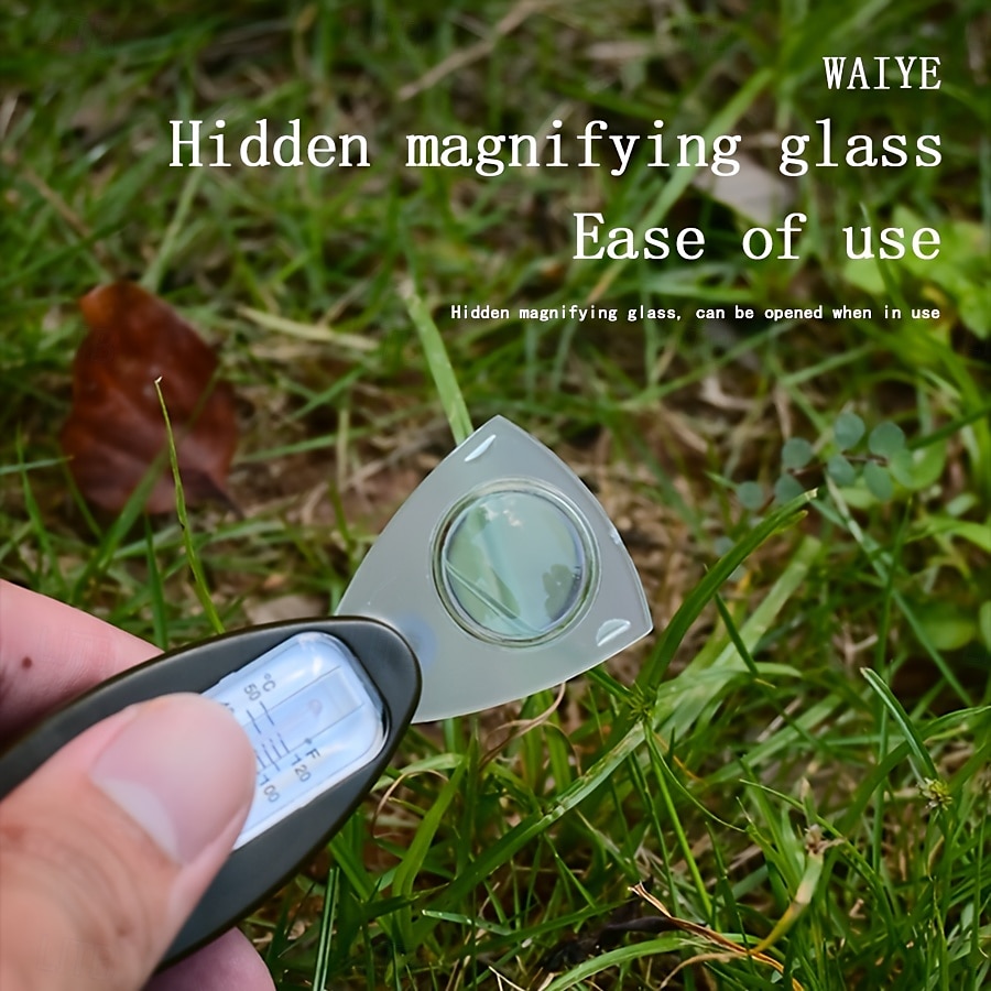 4-in-1 Outdoor Survival Tool Compass Magnifying Glass Thermometer & Emergency Whistle - Durable ABS Material 2025 - $7.99 –P2