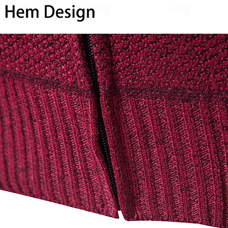 Herren Strickjacke Kurzer Pullover Reißverschluss-Pullover Strickpullover Gerippt Stricken Normale Oberteile Patchwork Fleece Farbblock Stehkragen Mode Klassisch Urlaub Alltagskleidung Bekleidung 2025 - $24.99 –P18