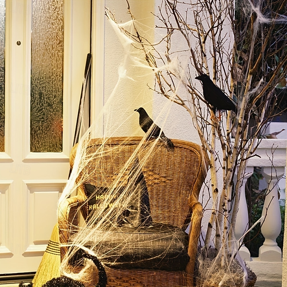 6 τεμάχια μαύρα κοράκια για το Halloween, φτερωτά κοράκια, διακοσμήσεις για το Halloween, κοράκια, ρεαλιστικά κοράκια, μεγάλο χειροποίητο μαύρο κοράκι για είδη διακόσμησης για το Halloween 2025 - $37.99 –P5