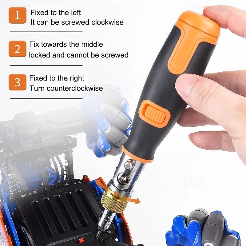 Juego de destornilladores de trinquete, diez en uno, kit de destornilladores de trinquete reversibles multiángulo portátiles con puntas Phillips, ranuradas y Torx, herramienta manual compacta para 2025 - $25.99 –P2