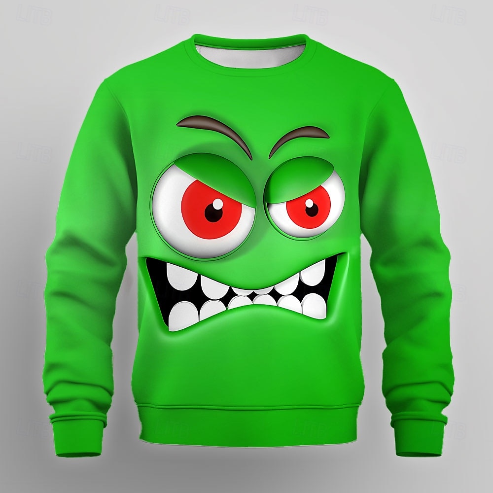Herren Unisex 3D Pullover Sweatshirt Langarm Sweatshirt Rundhalsausschnitt Lässig Punk & Gothic 3D-Druck Party Streetwear Grafik Ganzjahres 2025 - $26.99 –P4