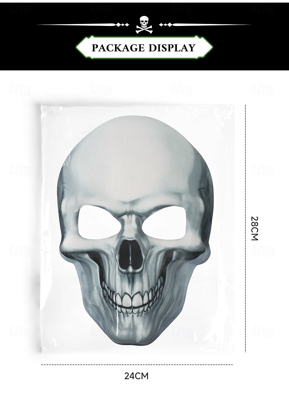 Teschio scheletro Halloween Maschera Horror Spaventoso Fosforescente casco integrale Adulti Per uomo Per donna Unisex Halloween Carnevale Performance Feste Costumi di Halloween facili Vestirsi del 2025 a $17.49 –P1