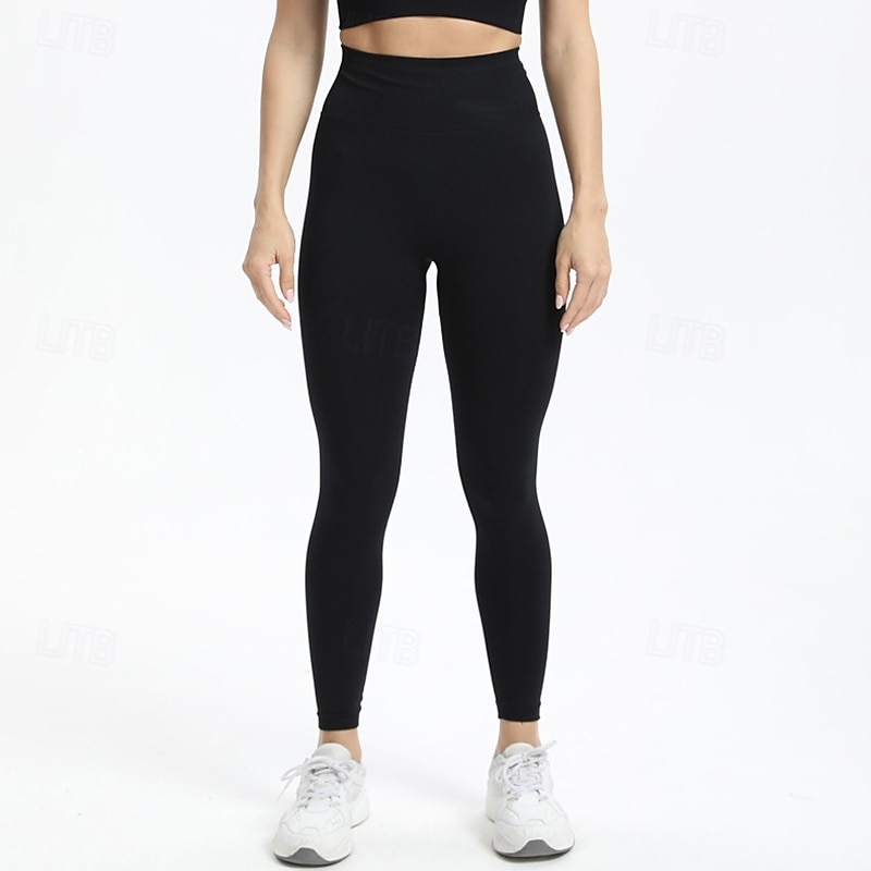 Mujer Leggings Capri Mallas Leggings de Yoga Control de barriga Alta cintura Gimnasio Rutina de ejercicio De Deporte Prendas de abajo Color sólido Negro Blanco Azul Otoño Deportes Ropa de Deporte 2025 - $18.99 –P7