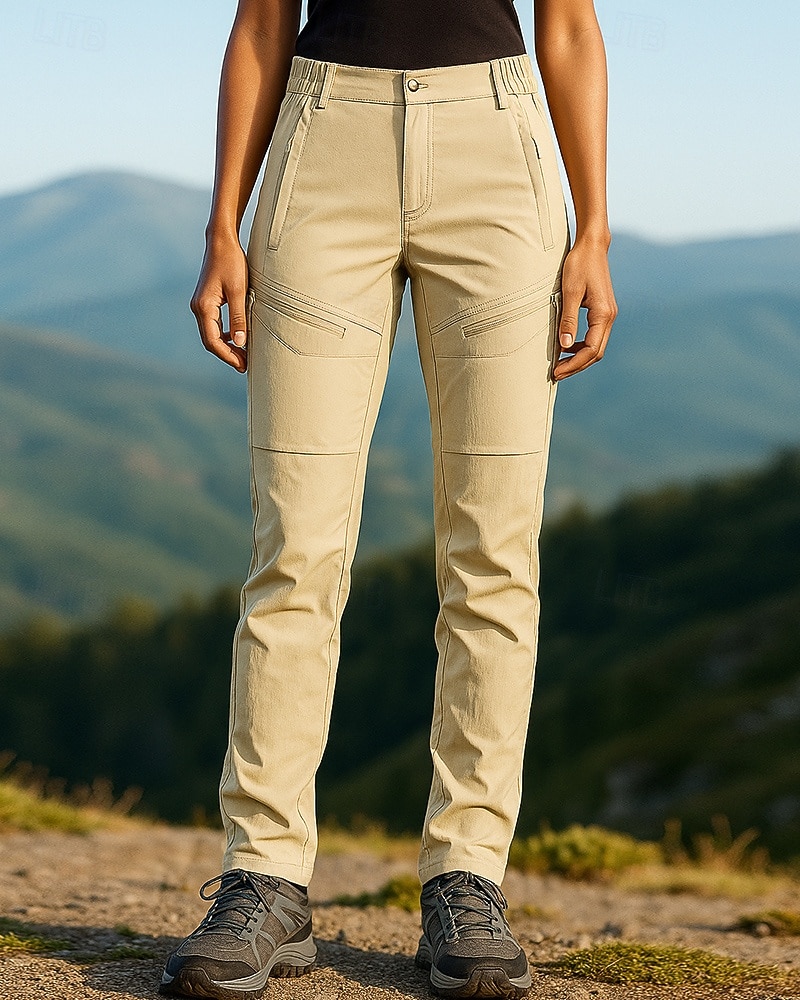 בגדי ריקוד נשים מכנסי קרגו מכנסיים לטיולי הליכה מכנסי טיולים לגשם אביב סתיו חיצוני רגיל עמיד למים עמיד קל משקל תחתיות כיס שחור חאקי מחנאות וטיולים ריצה S M L XL XXL 2026 - $35.99 –P1
