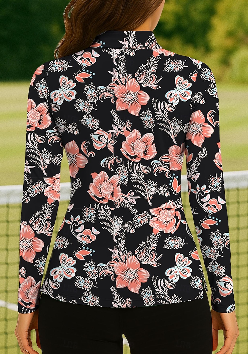 Naisten Kasvit Kukat Trooppinen Kukat Kasvit Yläosat Poolopaita Tennispaita Pitkähihainen Painettu Neljänneksen postinumero Pullover UV suoja Elastinen Hengittävä Tennis Golf Pickleball 2025 - $28.99 –P2