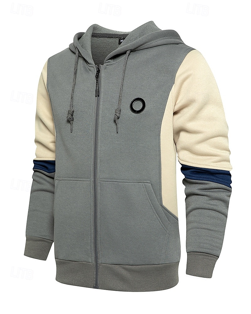 Per uomo Felpa con cappuccio sportiva Giacca cardigan in pile Tasca Manica Lunga Top Athleisure Autunno Antivento Caldo Escursionismo Allenamento Atletico abbigliamento sportivo Abbigliamento sportivo del 2025 a $28.99 –P4
