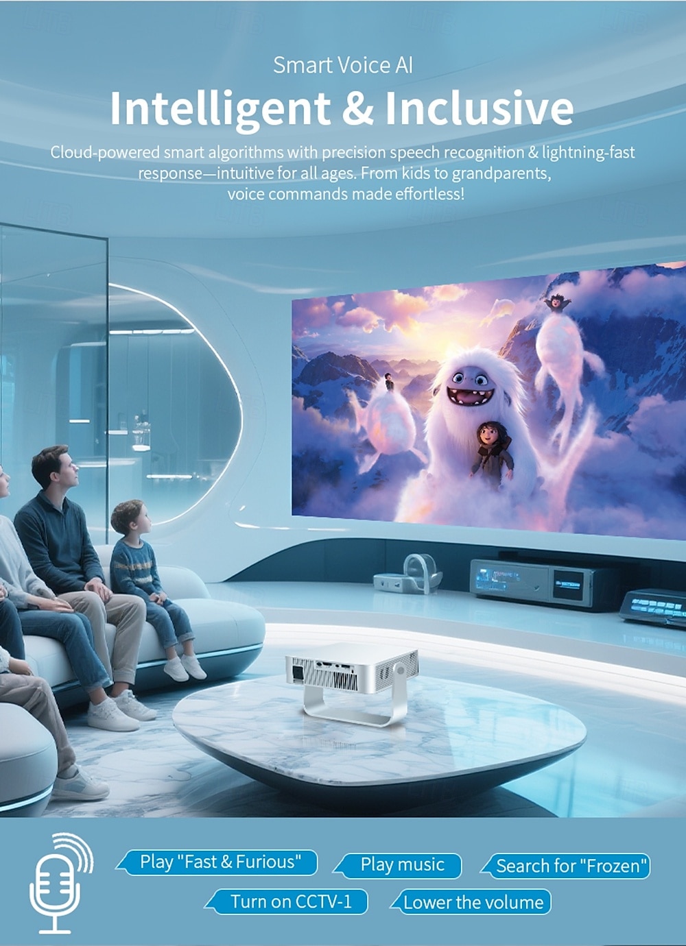Ultra HD 4k Projector With Native 1080P 150 Lumens Home Theater Smart Android TV Daylight Beam Projectors 5G WIFI New Projecto 2025 - $63.99 –P15