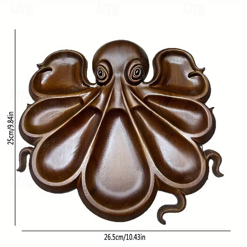 Oktopus-Wurstplatte, Oktopus-Design, Serviertablett aus Holz, neuartige Fleischsorten &Käse-Brotbrett mit Obst-Ozean-Motiven, ideales Geschenk für Meeresfrüchte-Liebhaber 2025 - $32.99 –P11