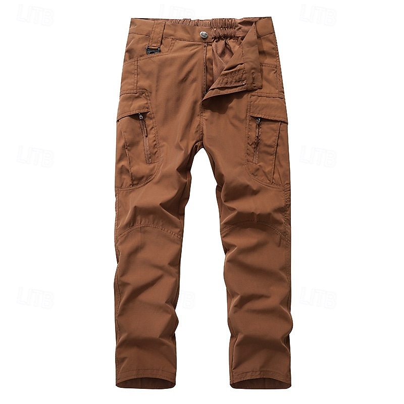 Herren Cargo-Hosen Hose Knöpfe Mehrere Taschen Einfach tragbar Outdoor Täglich Campen und Wandern Mode Klassisch Schwarz Khaki 2025 - $27.99 –P1