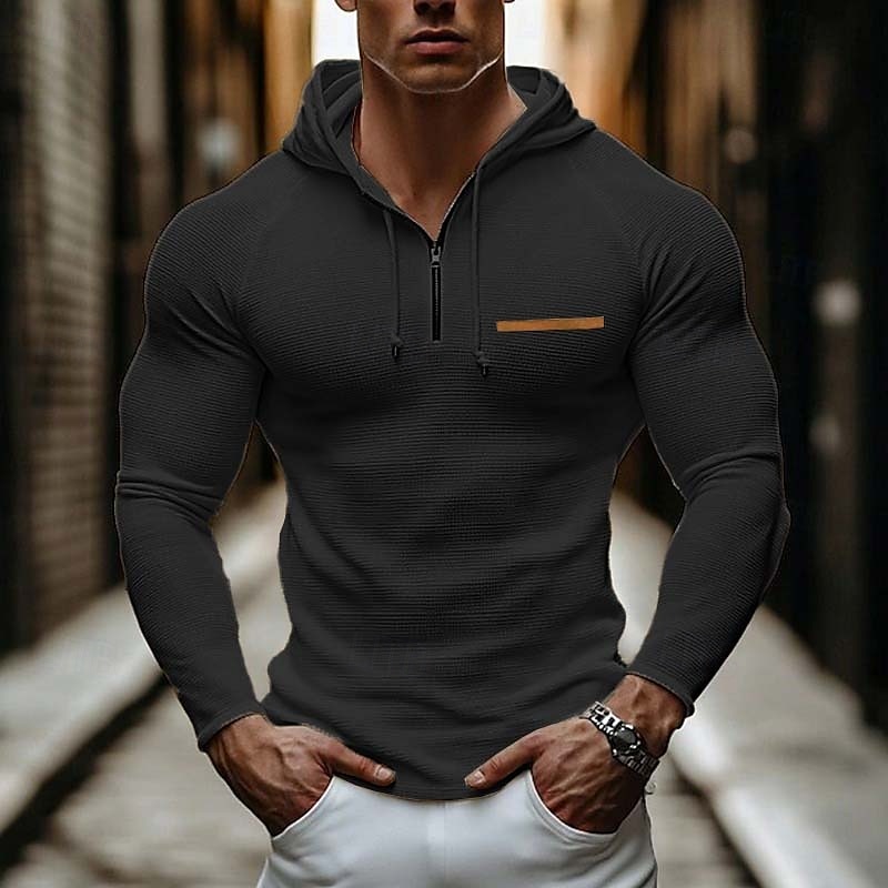 Homme Sweat à capuche Sweat-shirt zippé Abricot Noir Blanche Gris À capuche Uni Zip Up Poche Avant Sport & Loisir Occasionnel Quotidien Streetwear Frais Vêtements de sport Automne & Hiver Vêtement de 2025 ? $25.99 –P3