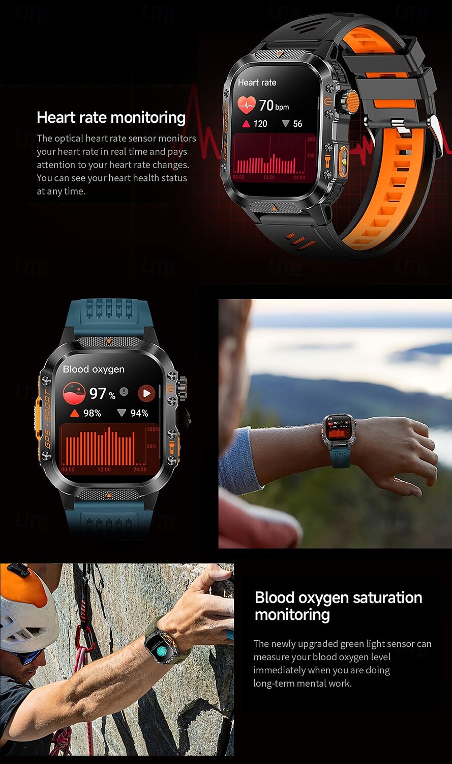New Imosi GPS Smart Watch 2.01 Ultra HD Display Built-in GPS & Compass Make/Receive Phone Calls Smartwatch 540mAh Battery 3ATM Waterproof 2025 - $51.99 –P12