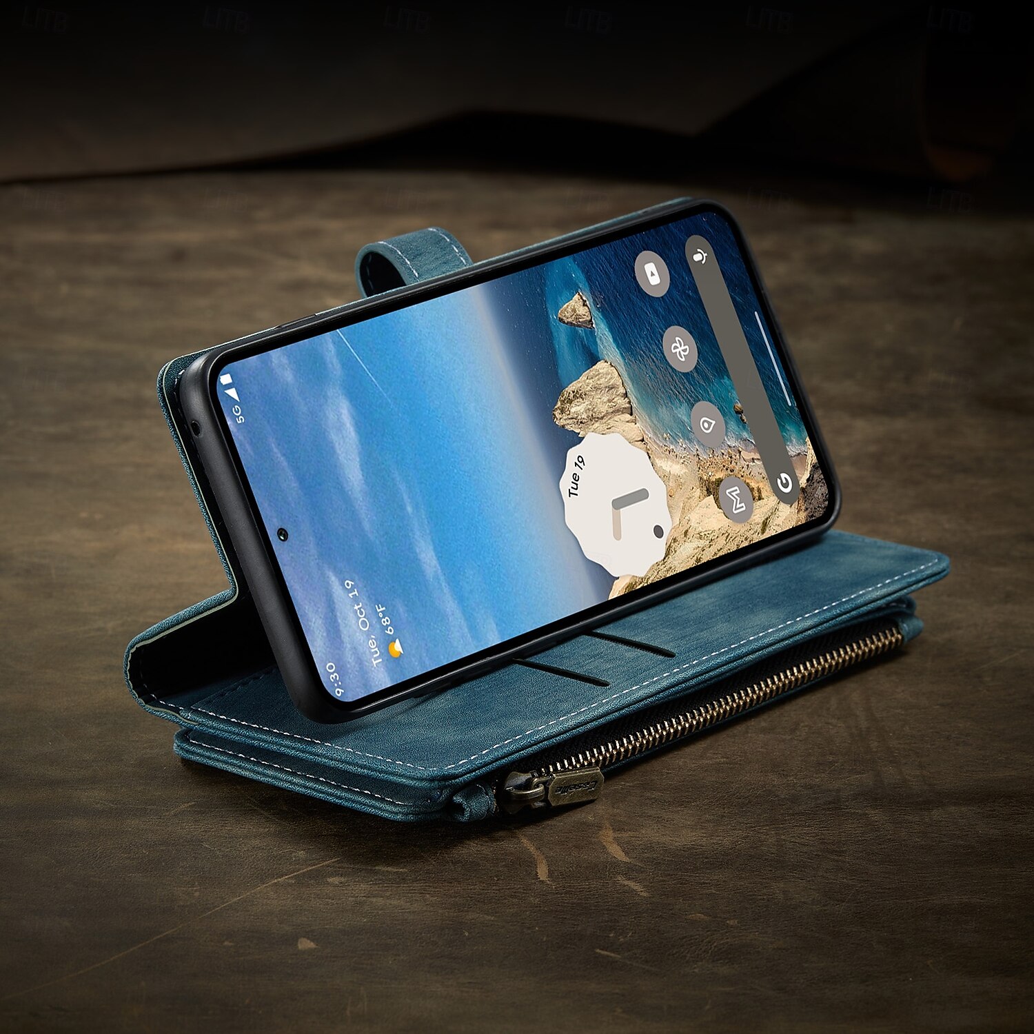 téléphone Coque Pour Samsung Galaxy Pixel 8 Pro Pixel 9 Pixel 9a Étui Portefeuille Fermeture Éclair avec Lanière Support TPU faux cuir de 2025 ? $17.99 –P4