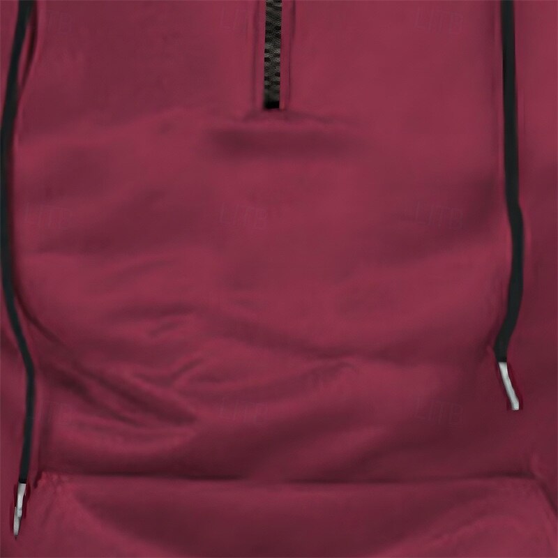 Homme Sweat à capuche Sweat à capuche quart zippé Rouge & noir Noir Rouge Bleu Gris Clair À capuche Uni Patchwork Bloc de Couleur Sport & Loisir Occasionnel Quotidien Streetwear Frais Vêtements de de 2025 ? $25.99 –P8