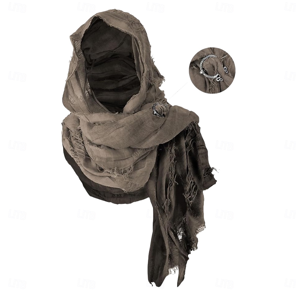 Retro / vintage Medieval Renascentist eșarfă Capișon Șaluri Viching Ranger ripped Costume de fancy Bărbați Pentru femei Unisex Viching Halloween Carnaval Petrecere Performanță LARP Adulți Șal 2026 - $26.99 –P5
