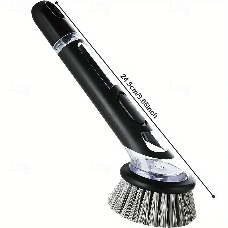 2pcs Dishwashing Brush with Soap Dispenser, Ergonomic Long Handle Green Scrub Brush, Replaceable Head, Multi-Color, for Pots, Pans, Sink Cleaning, Essential Kitchen Tool 2025 - $15.49 –P6