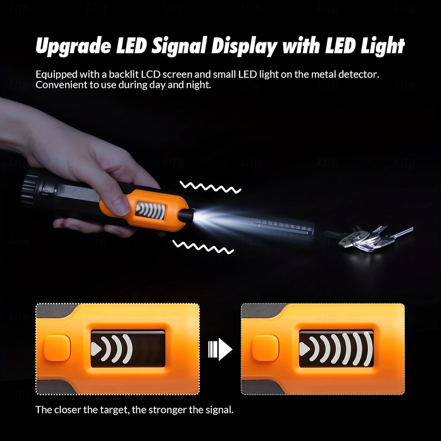 Detector de metales con puntero impermeable y pantalla LCD, puntero subacuático de alta sensibilidad, puntero portátil de 3 modos. 2025 - $105.99 –P4