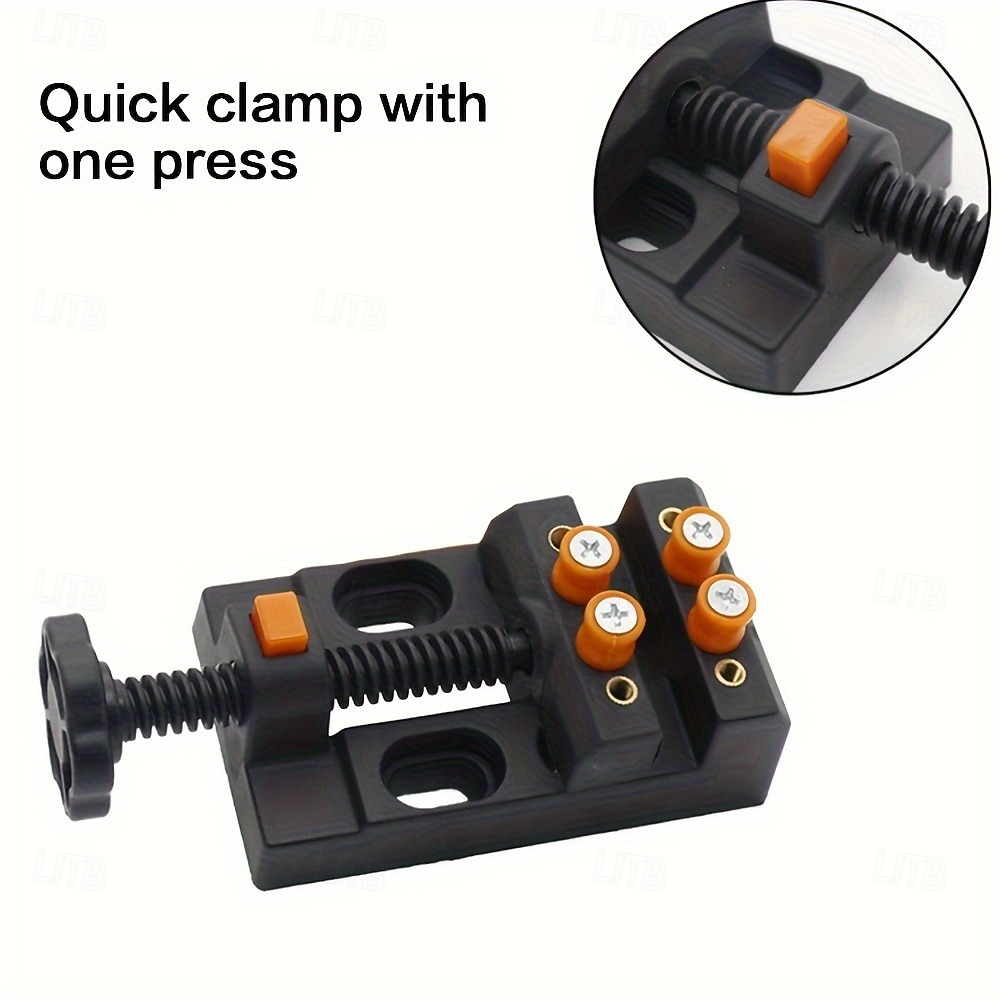 1 kpl miniporapuristimen puristin korujen ja askartelun tekemiseen, pikasäätöinen 0-2 tuuman (0-5,3 cm) abs-muovista valmistettu ruuvipenkki oliivinvihreällä bodhi-helmiotteella, tarkkuusporaus 2026 - $52.99 –P3