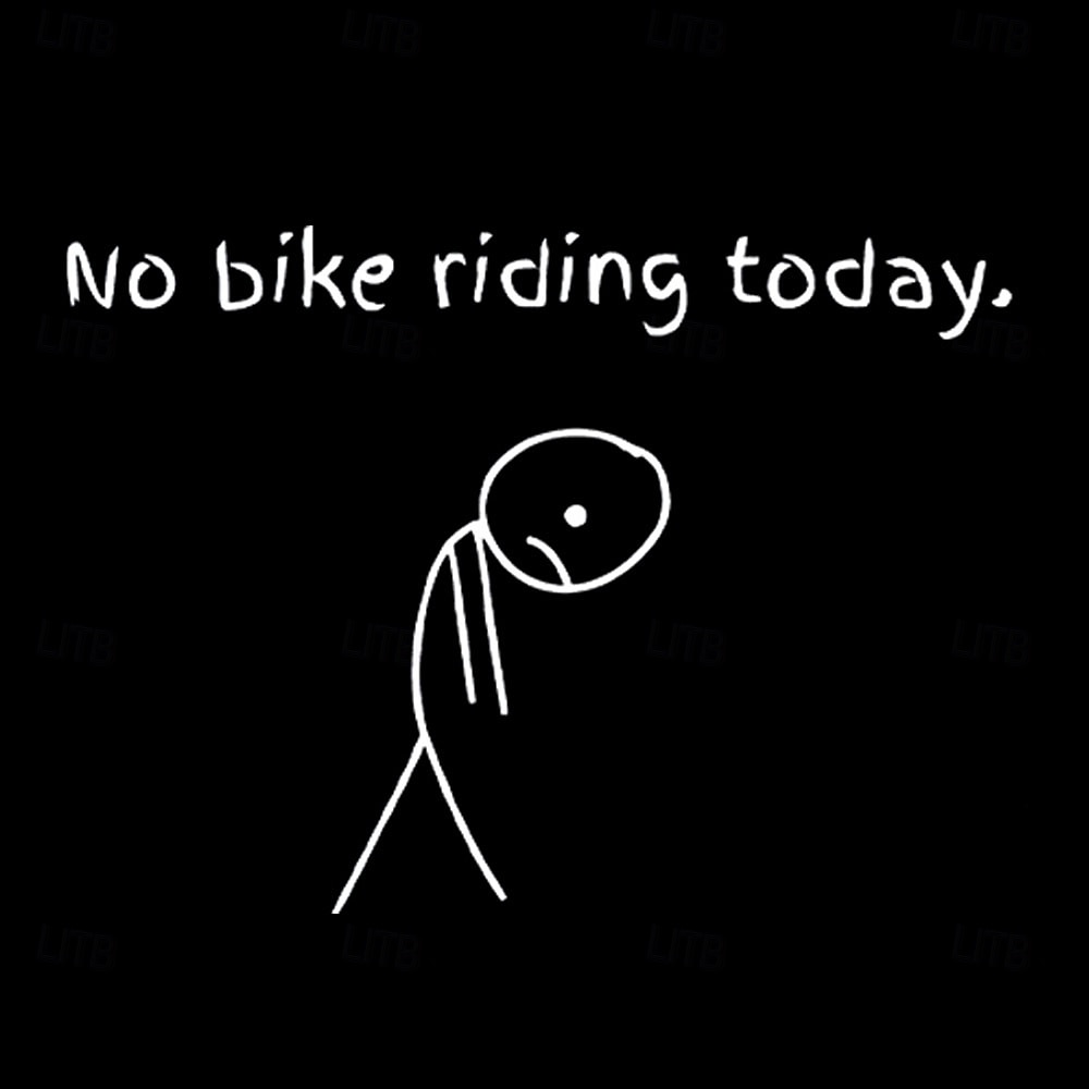 T-Shirt Graphique Amusant pour Hommes Cyclisme à Manches Courtes Henley avec Imprimé "Pas de Vélo Aujourd'hui" de 2025 ? $26.99 –P2