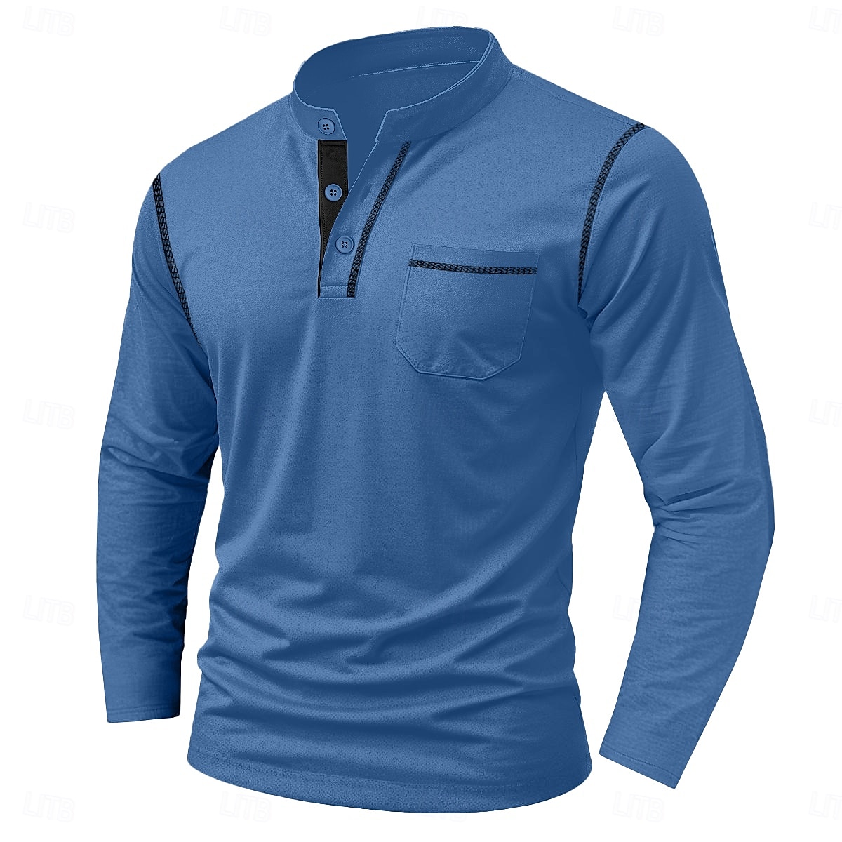 Per uomo Maglia Henley Maglietta Manica Lunga Tinta unica Semplice Tinta unita Moda Designer Casual Tasca Bottoni Henley All'aperto Casuale Quotidiano Estate Autunno Inverno Grigio scuro Nero Bianco del 2025 a $20.99 –P8