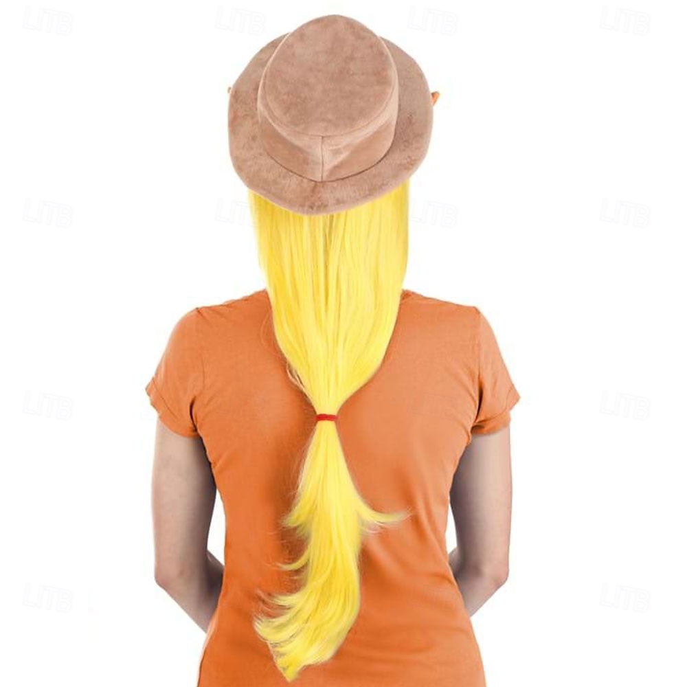 Parrucca di Applejack di My Little Pony per adulti, parrucche per feste di Halloween e cosplay del 2025 a $26.99 –P2