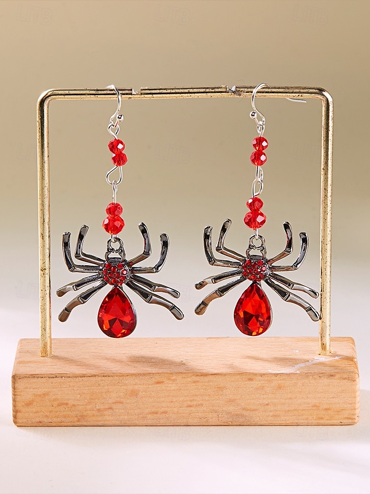 Boucles d'oreilles pendantes araignées d'Halloween pour femmes – design en alliage de cristal coloré, bijoux légers pour fêtes, cosplay et événements en boîte de nuit de 2026 ? $7.99 –P7