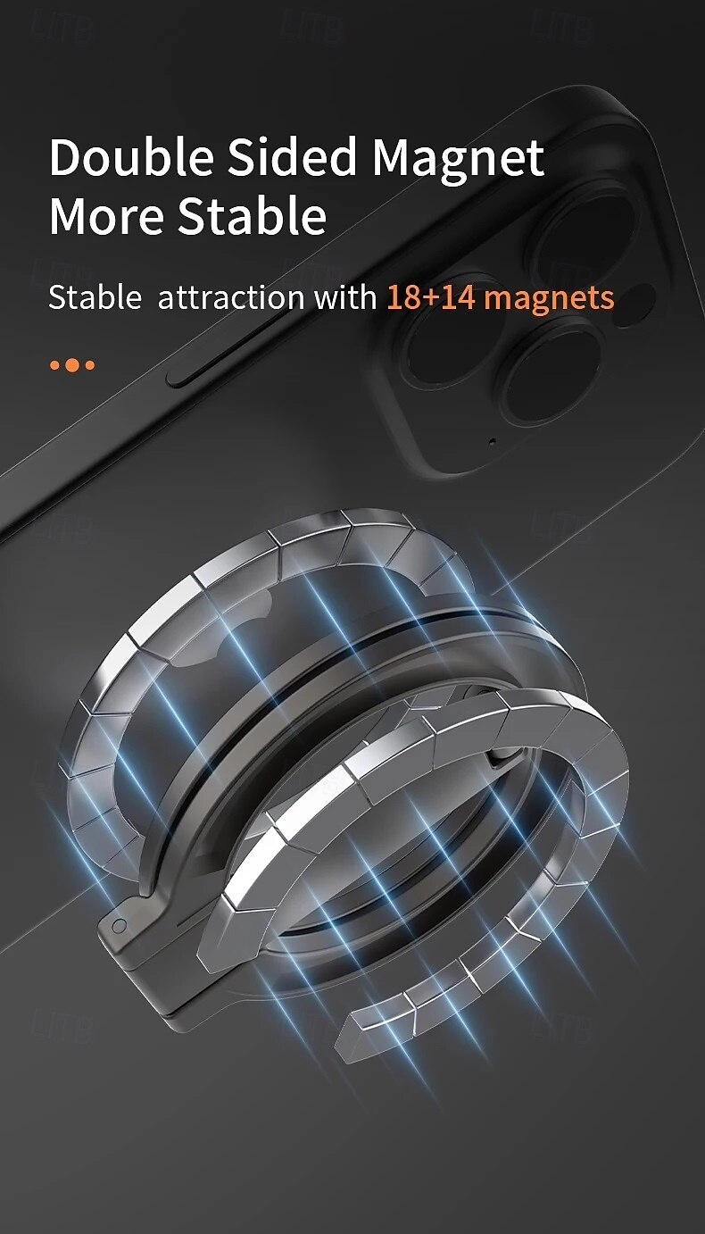 Mobile Phone Strong Magnetic Holder for Magsafe 360 Degree Rotation Double Sided Magnet Stand Foldable Bracket for iPhone Xiaomi 2025 - $16.99 –P5