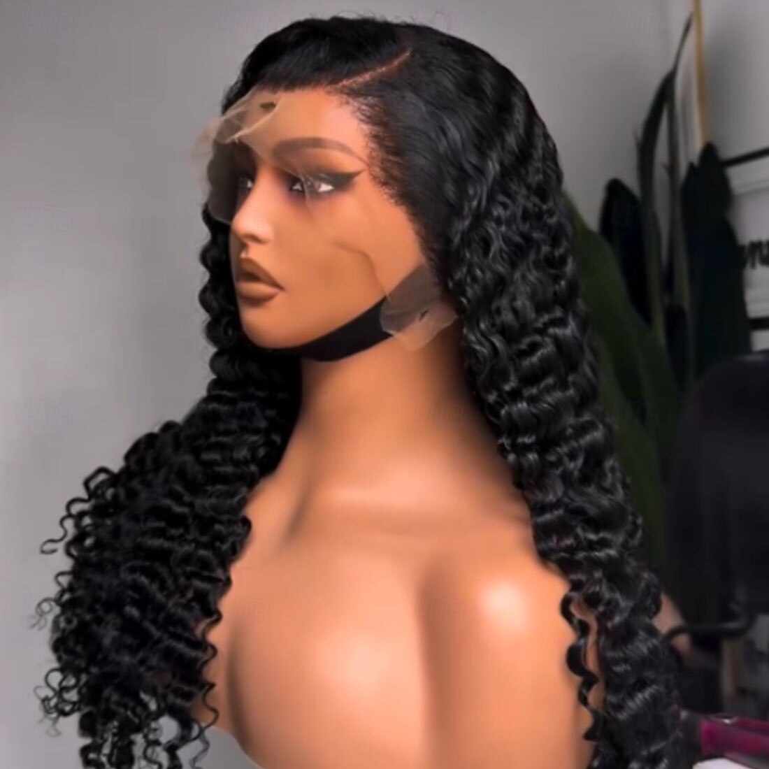 Peruca de cabelo humano 100% virgem não processado, fechamento de renda 5x5, sem cola, cabelo cacheado birmanês, 13x4, pré-arrancada para mulheres de 2025 por $243.19 –P4