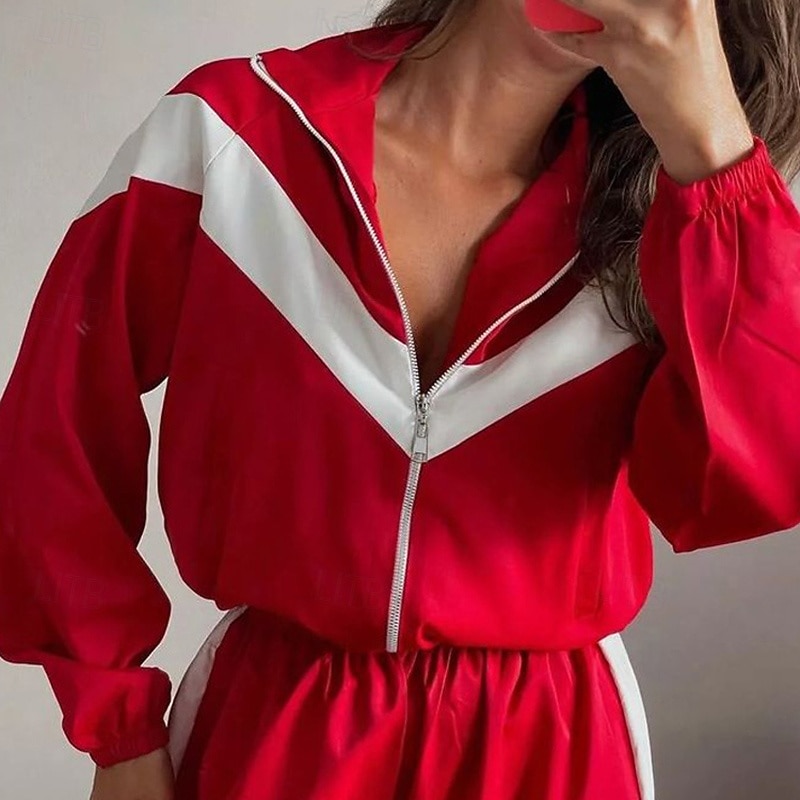 نسائي بدلة رياضية بنطلونات بنطلون رياضي رباط جيب ألوان متناوبة أطقم ملابس رياضية الربيع أسود أحمر الصالة الرياضية تدريب ركض خصر عالي ضد الهواء خفة الوزن رطوبة فتل كم طويل رياضة ألبسة رياضية مرن نسبياً 2026 - $47.99 –P4