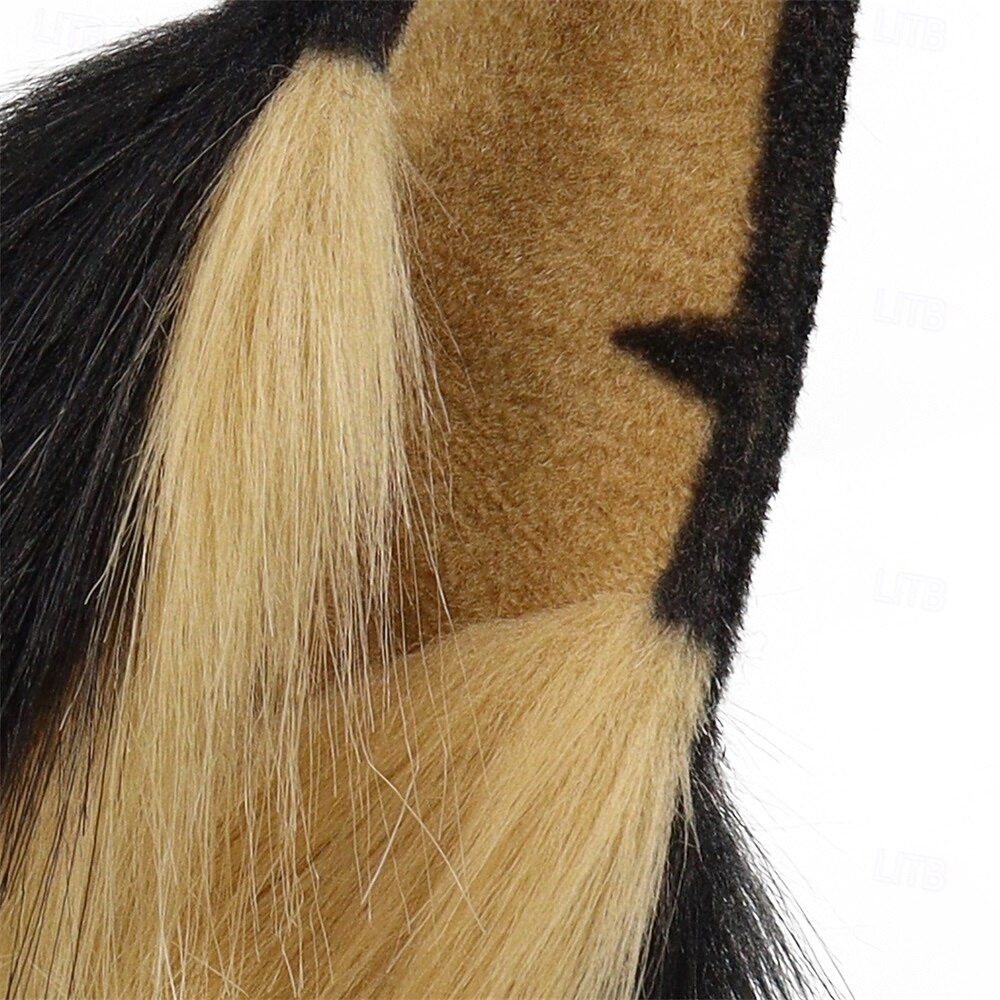 Čelenka s chlupatýma zvířecími ušima a ušima dobermana – roztomilá cosplay čelenka na párty, kongresy a hraní rolí 2025 - $29.99 –P4