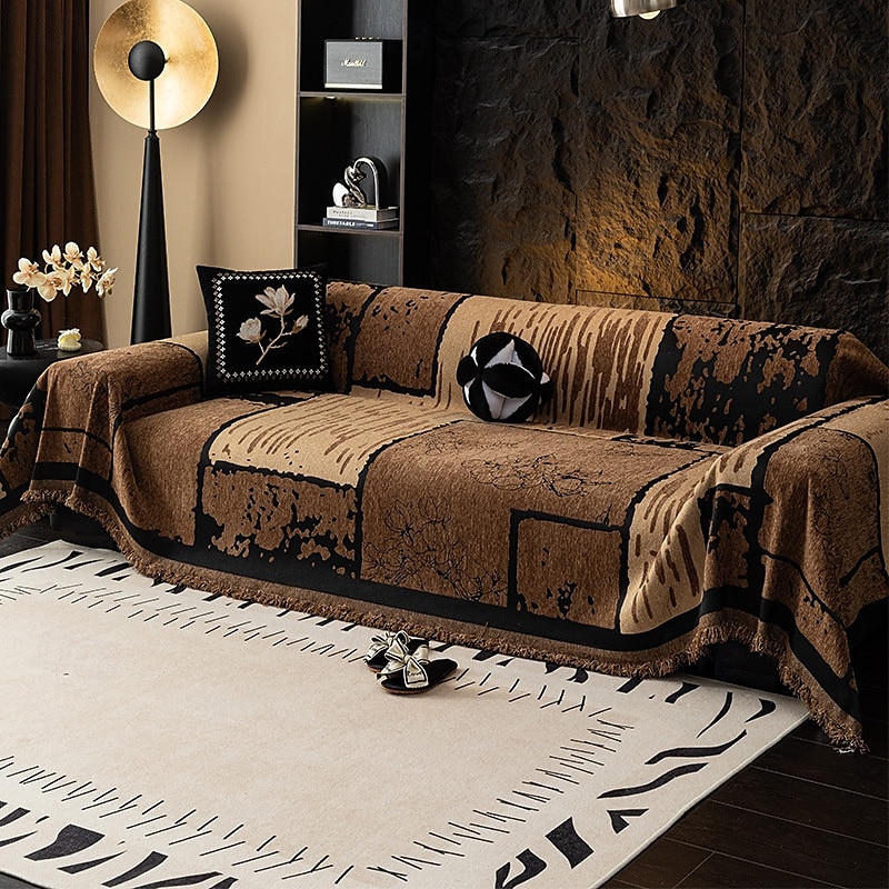 Vintage Chenille Anti-Scratch Sofa Protector Throw Couch Cover Pet Friendly 2025 - $47.99 –P8