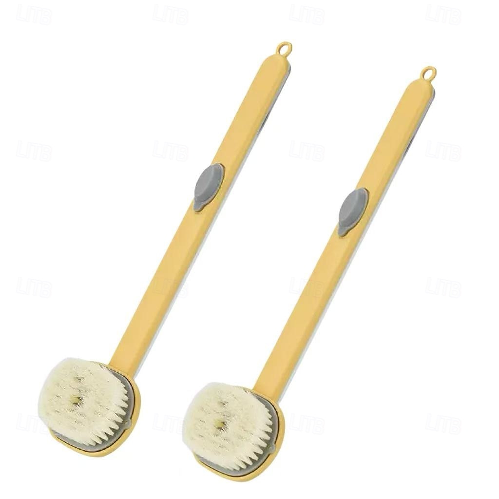 2 db-os hosszú nyelű kádmasszázs tisztítókefe – puha sörtéjű, japán stílusú háttisztító kefe iszapfürdőhöz &bőrvédő, tartós és biztonságos fürdőszobai kiegészítő 2026 - $15.99 –P10