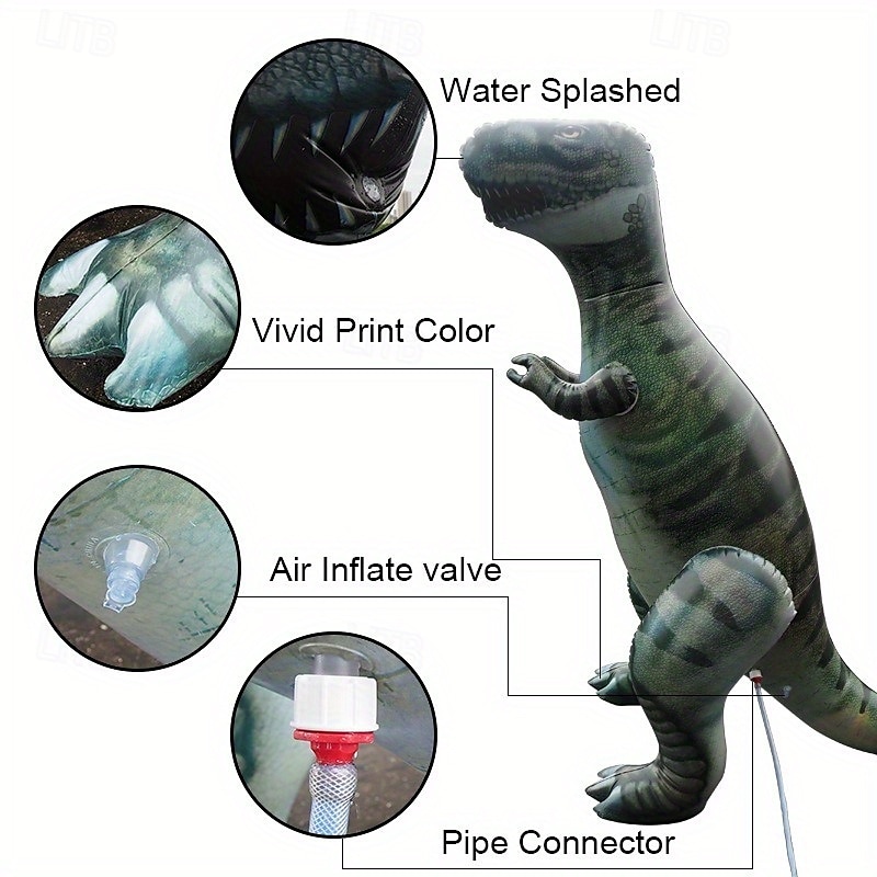 utendørs lek vannleketøy spray vannaktig beite pvc stor dinosaur oppblåsbar vann til 2025 - $96.99 –P4