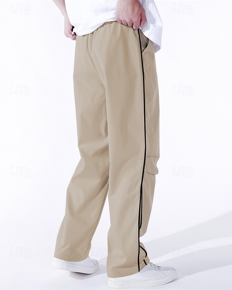 Herren Tech-Hosen Hose Freizeithose Tasche Elastischer Bund Kordelzug Patchwork Komfort Sport im Freien Täglich Mode Lässig Schwarz Armeegrün Mikroelastisch 2025 - $17.99 –P20