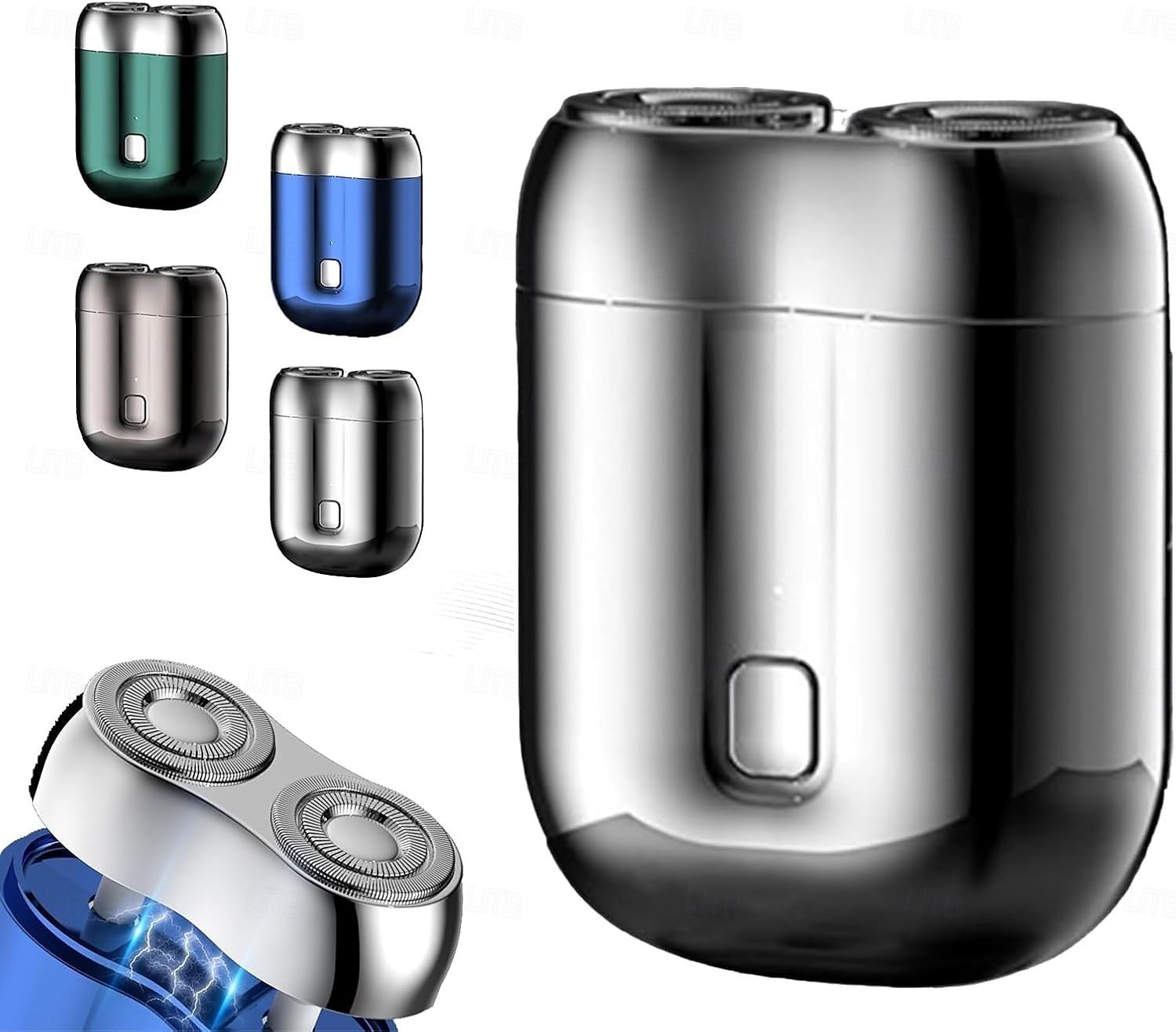 kapesní holicí strojek USB mini holicí strojky pro muže mini elektrický holicí strojek se dvěma hlavicemi ideální dárek pro muže, přítele, otce, cestovatele a podnikatele 2025 - $18.99 –P2