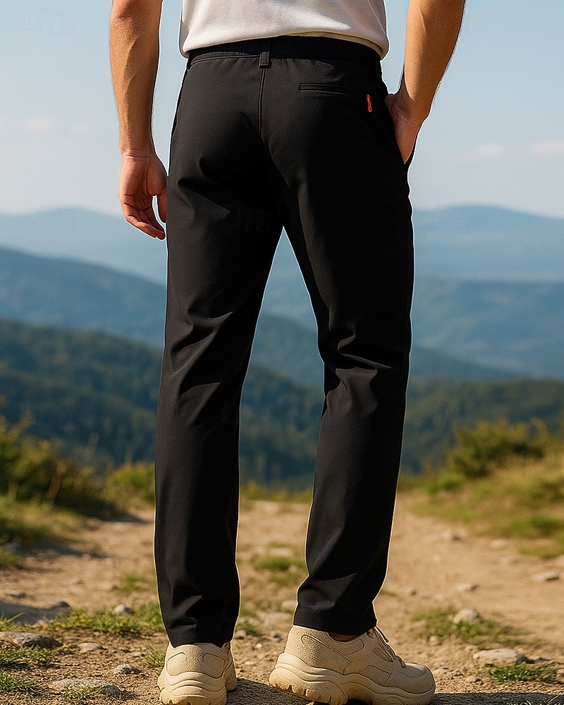 Herren Wanderhosen Regenhose zum Wandern Softshellhosen Außen Normale Passform Wasserdicht Winddicht Unterteile Schwarz Camping / Wandern Laufen S M L XL XXL 2025 - $35.99 –P3