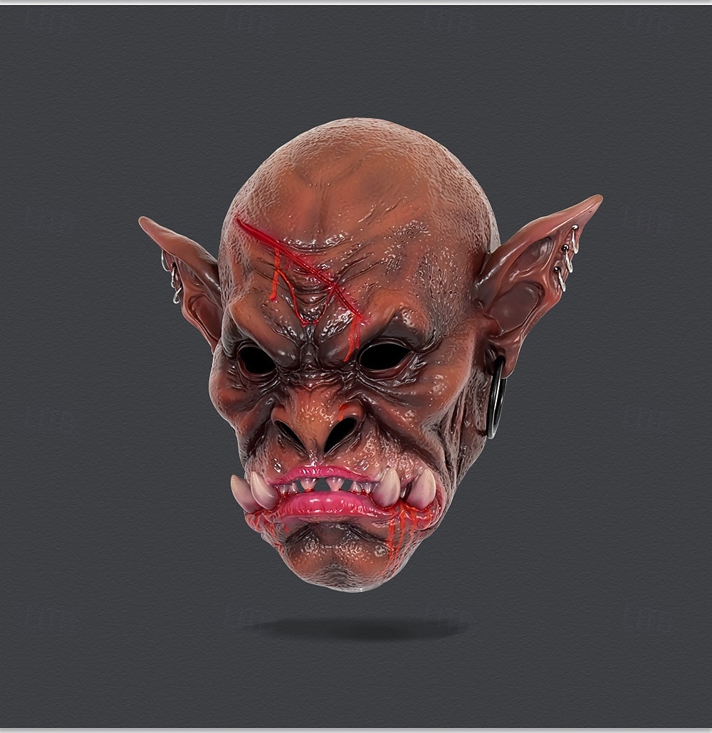 Szörnyek Ördög Ork Halloween Maszk Reális maszk Horror Félelmetes Teljes fej Felnőttek Férfi Mindszentek napja Farsang Teljesítmény Parti Egyszerű Halloween jelmezek Kiöltözik 2025 - $30.99 –P12