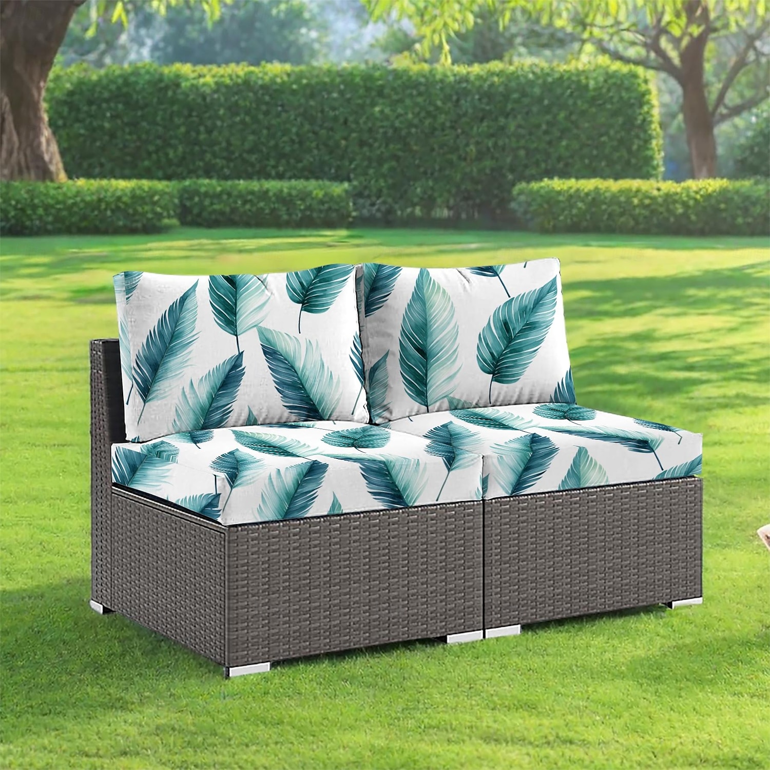 Outdoor Seat Cushion Cover For Patio Floral Yarn Dyed Microfiber Slipcovers 2025 - $23.99 –P5
