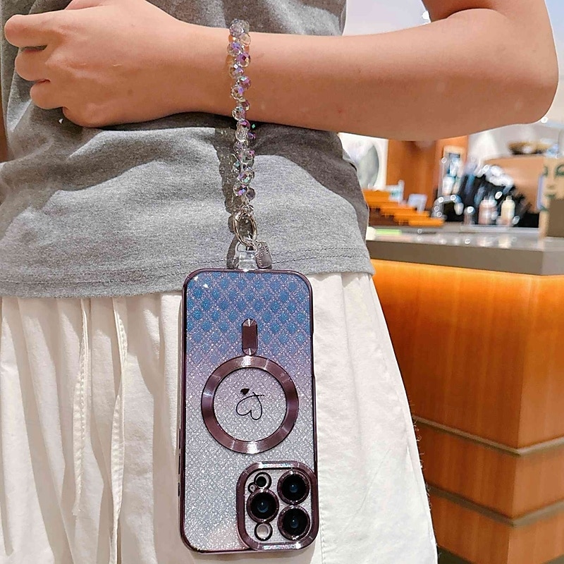 telefon Carcasă Pro iPhone 16 Pro Max iPhone 15 Pro Max iPhone 16e iPhone 14 Pro Max iPhone 13 Pro Max Zadní kryt s Lanyardem Podpora bezdrátového nabíjení Nežloutnoucí Zářící barvy Uhlíkové vlákno 2025 - $14.99 –P1
