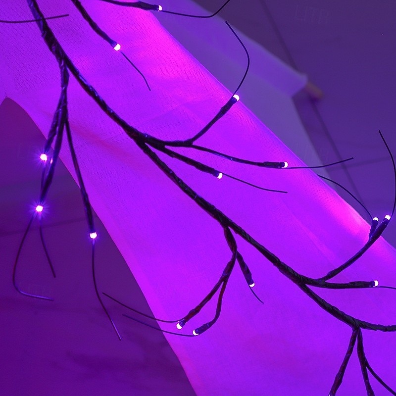 LED Halloween Decorative Branch Lights with Bat Pumpkin Vine Design Battery Operated Festival Atmosphere Lighting for Bar, Party, Indoor & Outdoor Decor 2026 - $26.99 –P7