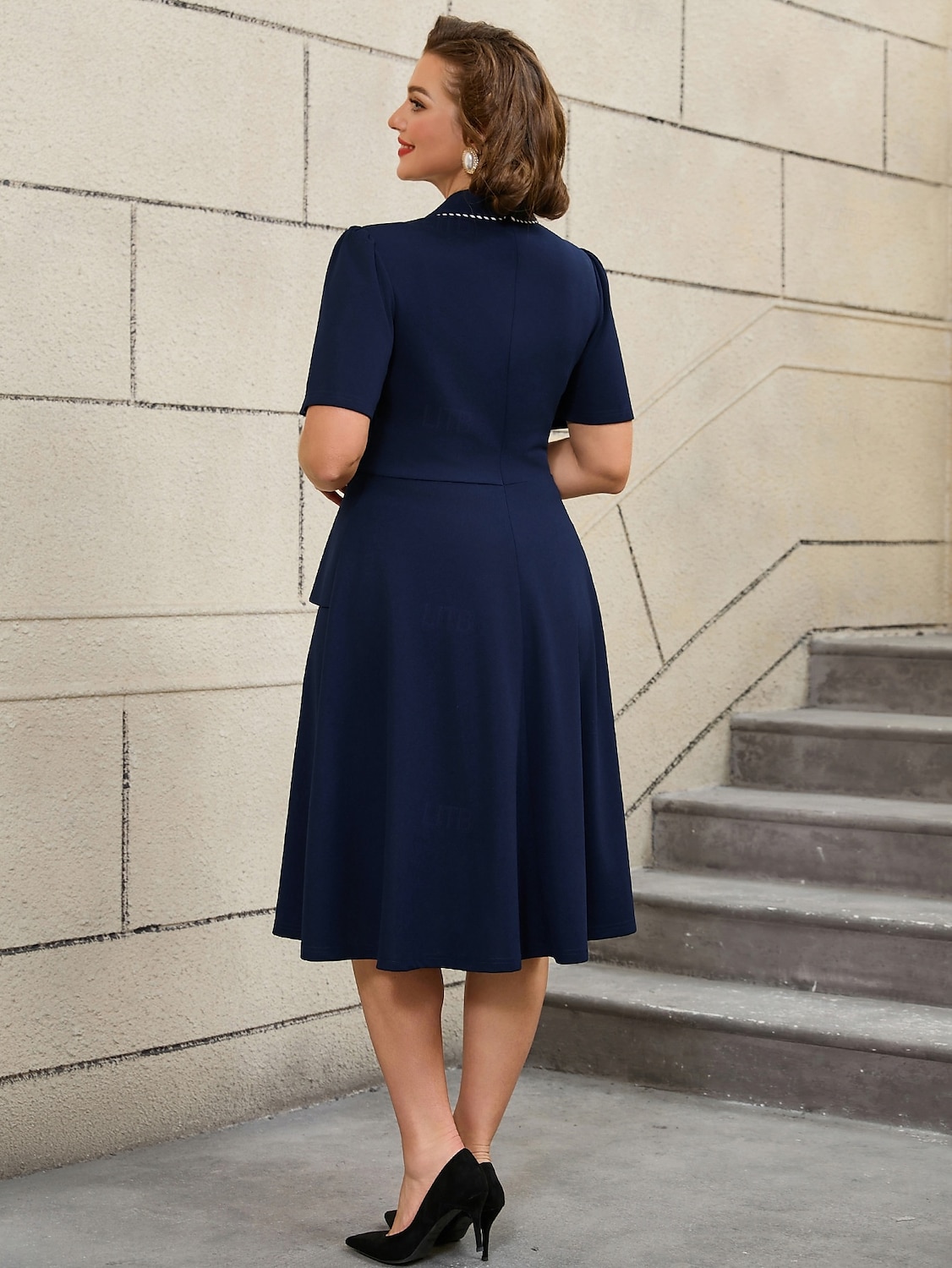 Retro / vintage Lata 50. Rockabilly Południe Sukienka z linii Rozkloszowana sukienka Puszysta Krój A Damskie Formalny Biuro / praca Impreza w stylu retro Dla dorosłych Sukienka Wiosna i lato 2025 - $46.99 –P6