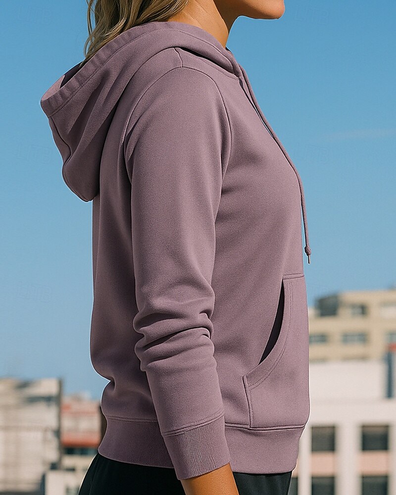 Mujer Sudadera con capucha Top para correr Correa Manga Larga Camiseta Ropa Deportiva Protección Solar Resistente al Viento Al Aire Libre Corriendo Yoga Ropa de deporte Ropa de Deporte Color sólido 2025 - $21.99 –P3