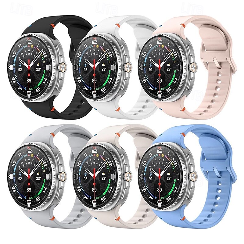 6 Pachete Uita-Band pentru Samsung Galaxy Ceas 8 40/44mm Ceas 8 Classic 46mm Silicon Înlocuire Curea Draguț Femei barbati Banderolă Sport Catarama moderna Brăţară 2025 - $24.99 –P2